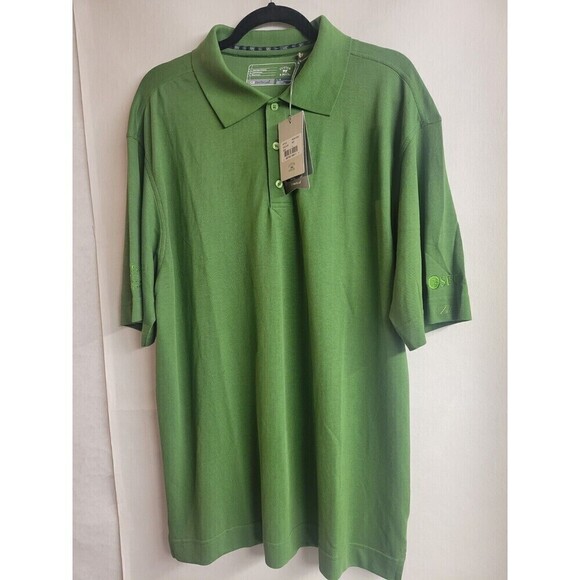 Cutter and Buck Polo Mens Large cotton blend Green CB DryTec Performance Golf - Picture 1 of 10